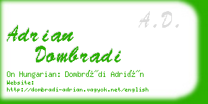 adrian dombradi business card